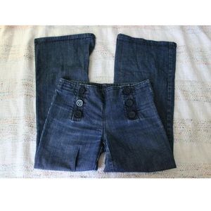 Tory Burch Nautical Sailor Flare Jeans